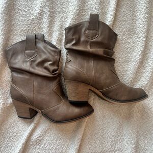 Brown Leather Ankle Boots